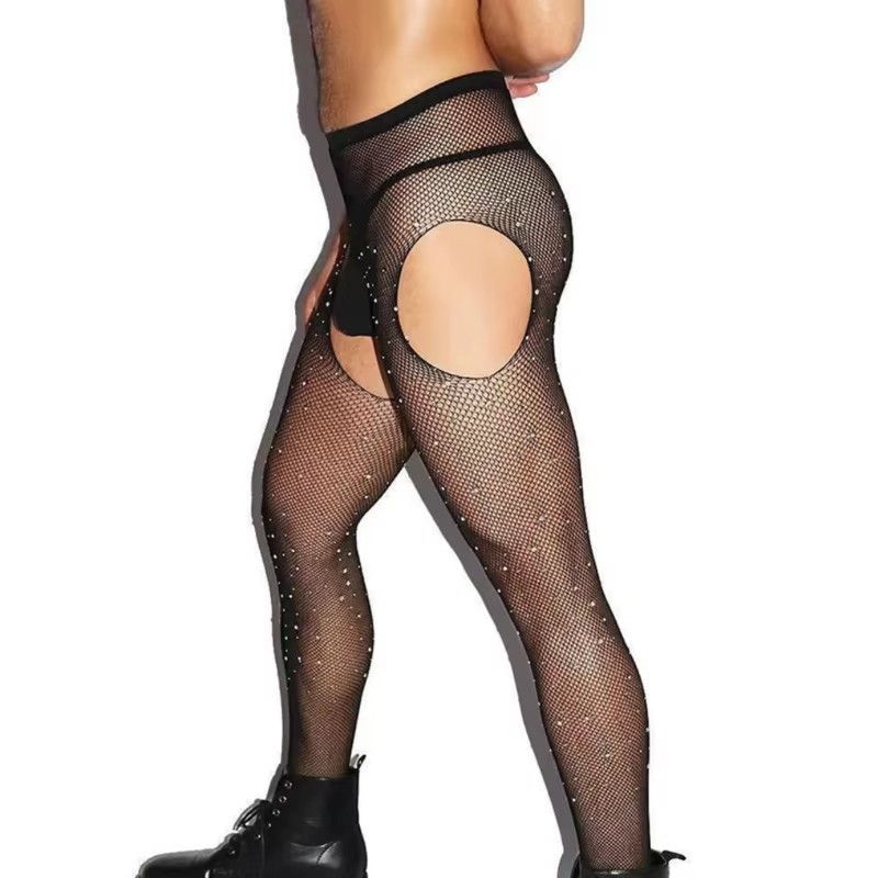 Herren-Strumpfhose mit Offenem – Crystal Mesh Fabric Bewertung und Preis
