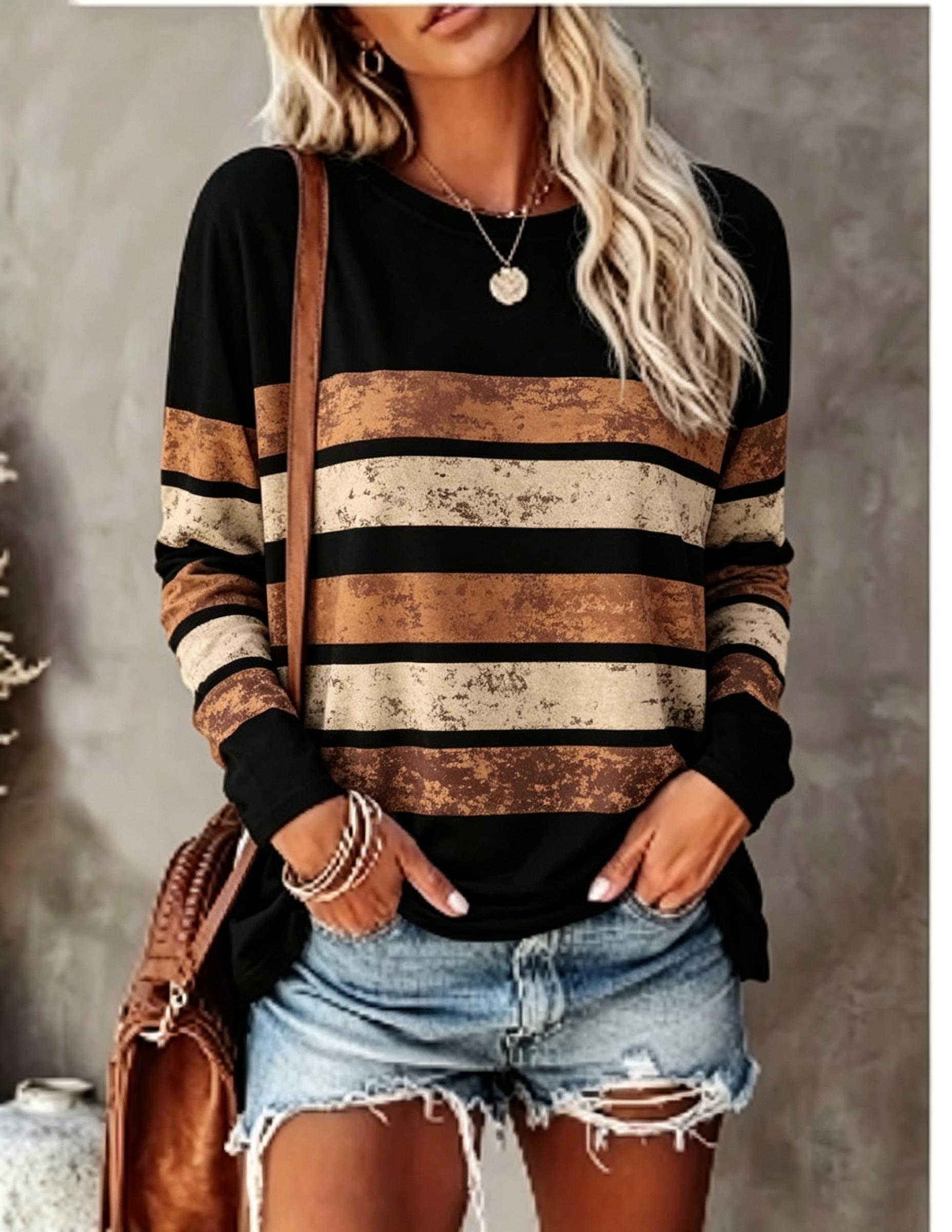 Damen-Langarm-T-Shirt, Vintage – Embellish Knit Bewertung und Preis