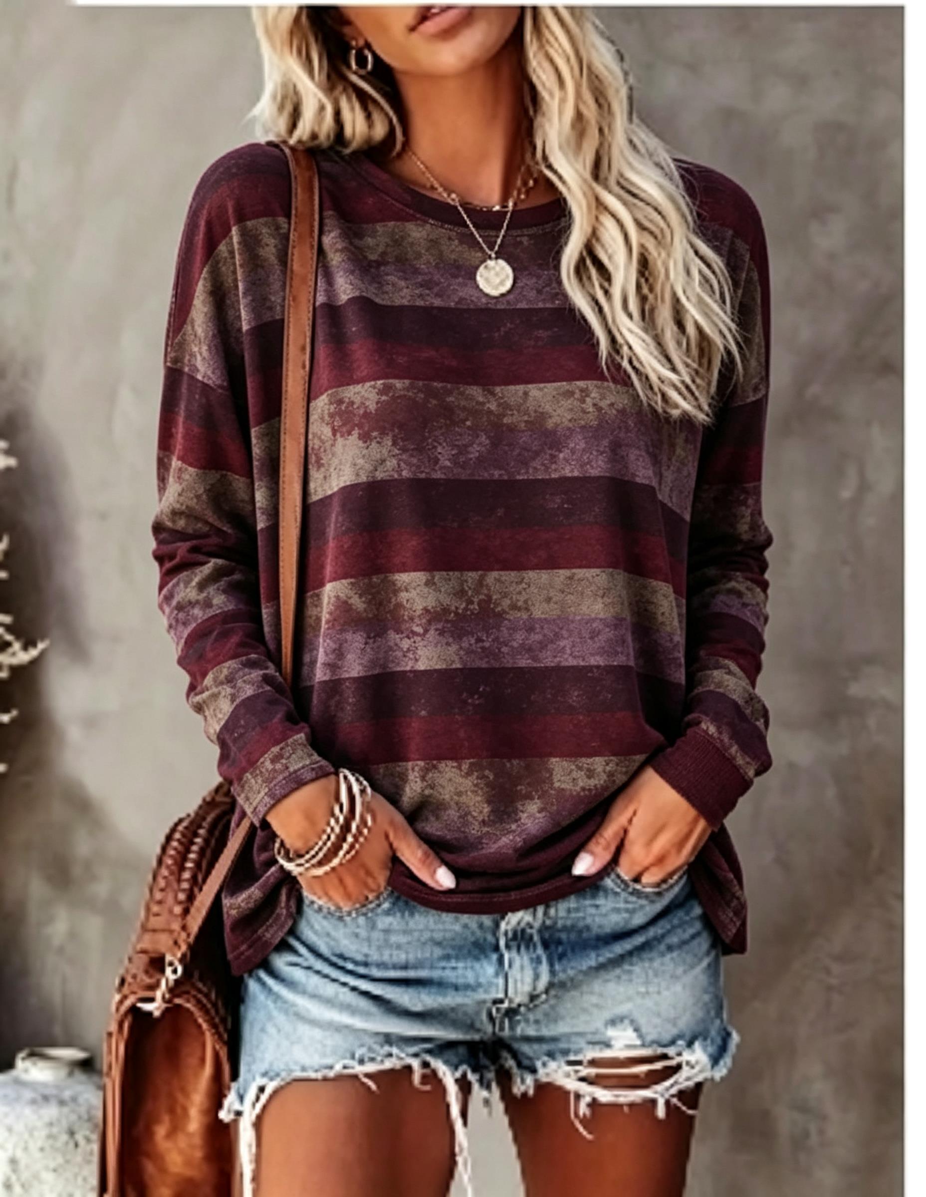 Damen-Langarm-T-Shirt, Vintage – Embellish Knit Bewertung und Preis