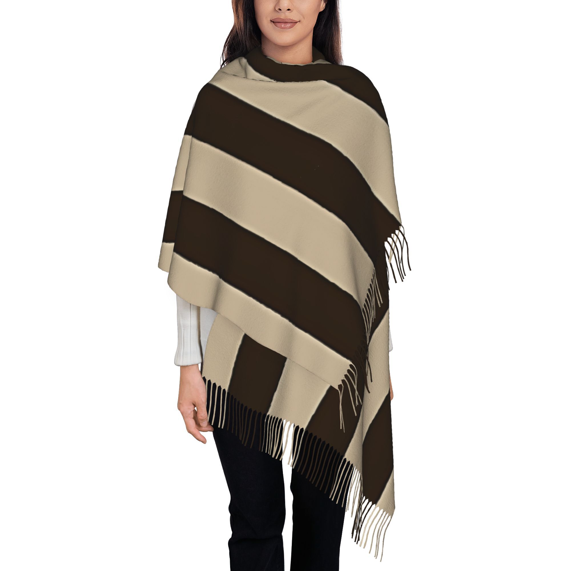 1 Stück vertikaler, braun-beig – Tassel Fringe Trim Bewertung und Preis