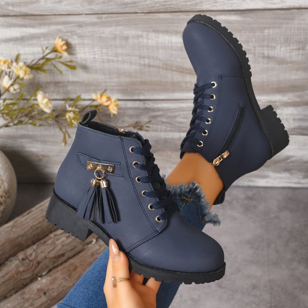 2026 Modische Damenstiefel mit – Tassel Fringe Trim Bewertung und Preis