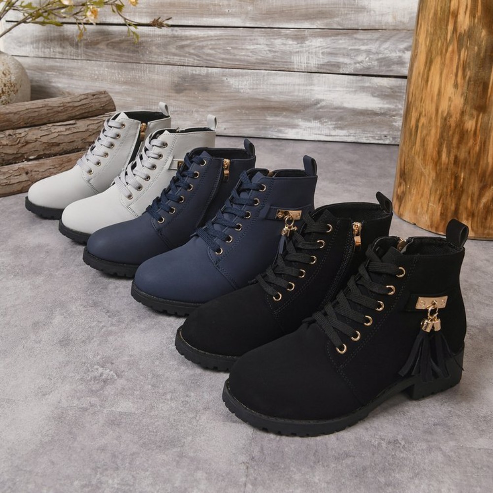 2026 Modische Damenstiefel mit – Tassel Fringe Trim Bewertung und Preis
